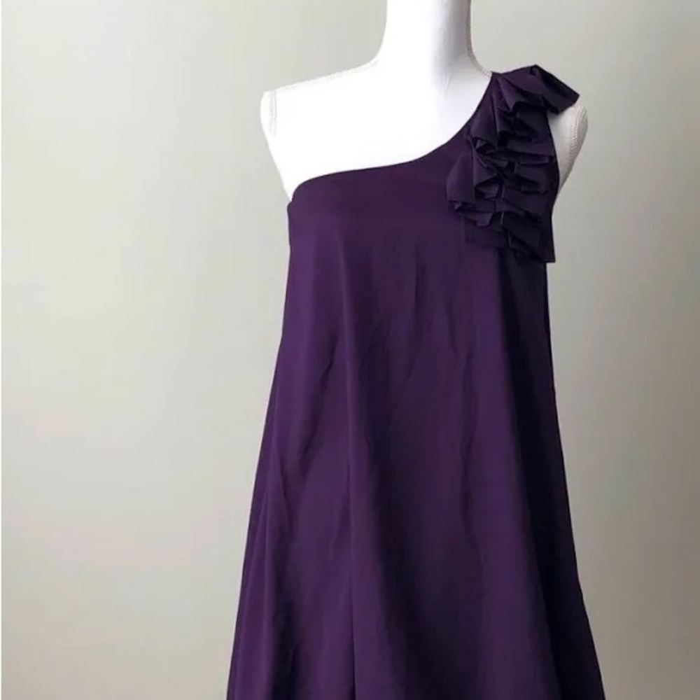 Purple One-Shoulder Dress